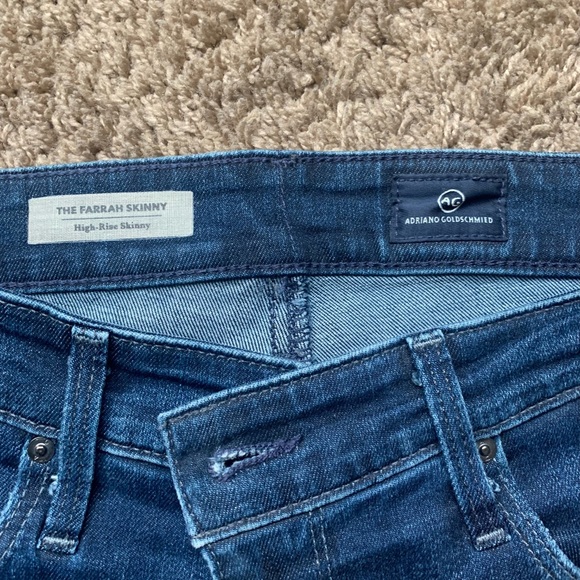 AG Adriano Goldschmied Denim The Farrah High Rise - High Rise Skinny Distressed - Picture 2 of 3